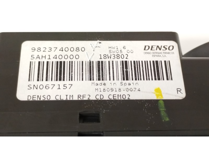 Recambio de mando climatizador para citroën c-elysée feel referencia OEM IAM 9823740080 5AH140000 