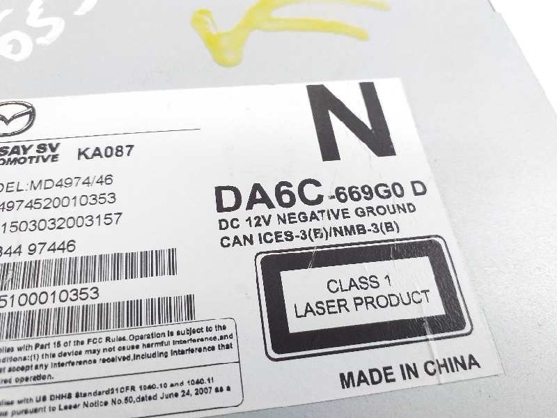 Recambio de sistema audio / radio cd para mazda 2 lim. () exclusive-line referencia OEM IAM DA6C669G0D  