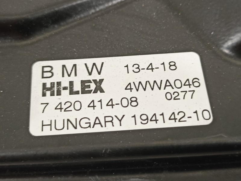 Recambio de elevalunas trasero derecho para bmw x2 (f39) sdrive18d referencia OEM IAM 51357462606 67627473090 7420414