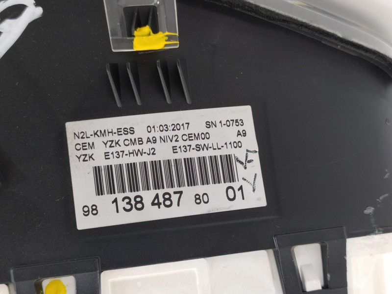 Recambio de cuadro instrumentos para peugeot 208 access referencia OEM IAM 9813848780  