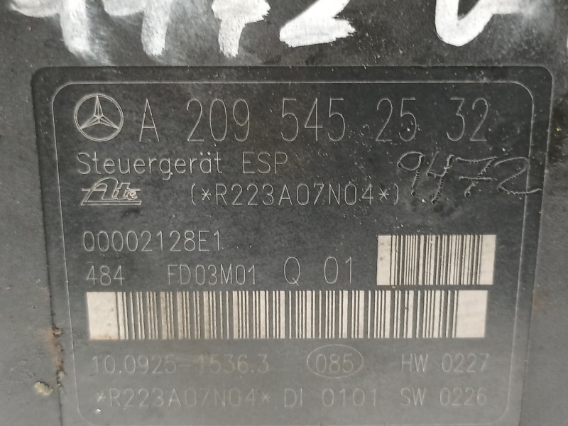 Recambio de abs para mercedes-benz clase c (w203) berlina 1.8 cat referencia OEM IAM A2034310812  