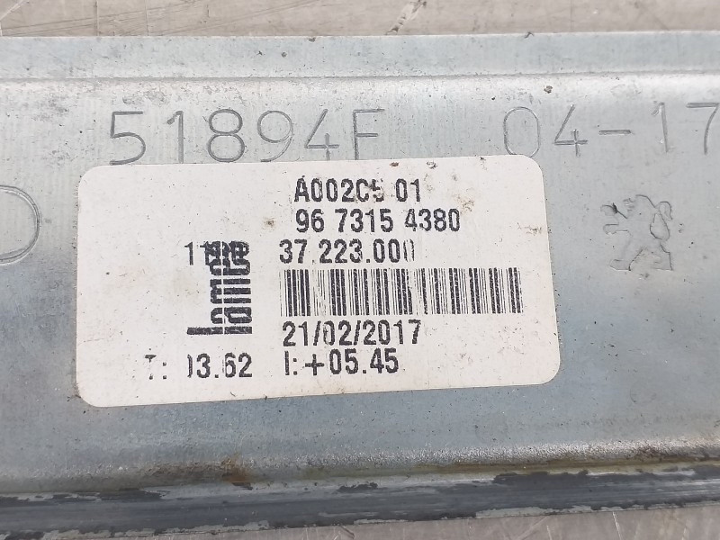 Recambio de elevalunas delantero derecho para peugeot 208 access referencia OEM IAM 9673154380 9674254380 0130822702