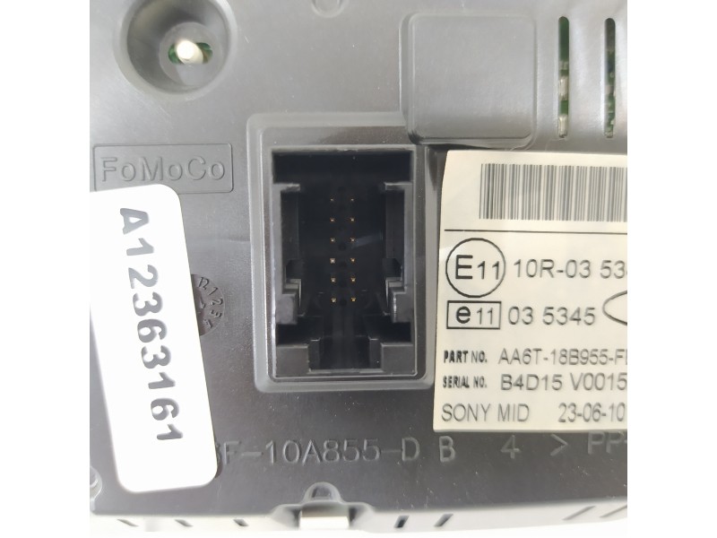 Recambio de pantalla multifuncion para ford fiesta (cb1) econetic referencia OEM IAM AA6T18B955FB  