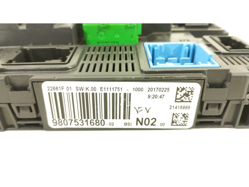 Recambio de caja reles / fusibles para peugeot 208 access referencia OEM IAM 9807531680 21416966 