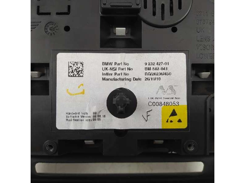 Recambio de cuadro instrumentos para mini countryman (r60) cooper d all4 referencia OEM IAM 9232427 BM503041 RG26236450