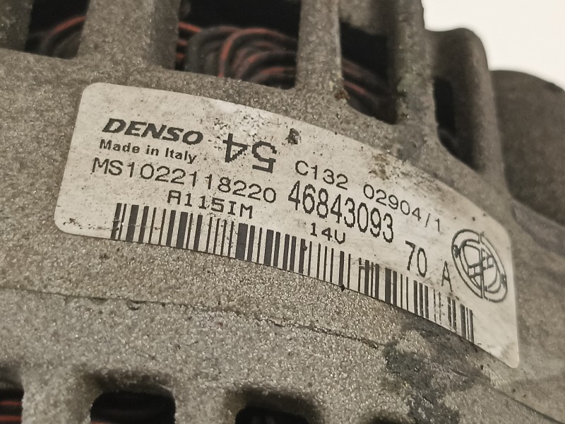 Recambio de alternador para fiat panda (169) 1.2 8v dynamic referencia OEM IAM 46843093  