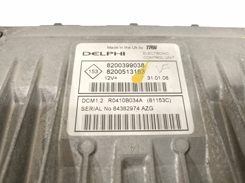 Recambio de centralita motor uce para renault clio iii 20 aniversario referencia OEM IAM 8200399038 8200513163 