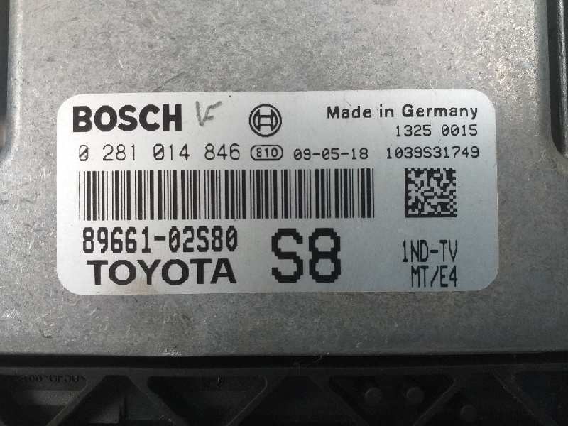 Recambio de centralita motor uce para toyota auris luna+ referencia OEM IAM 8966102S80 0281014846 