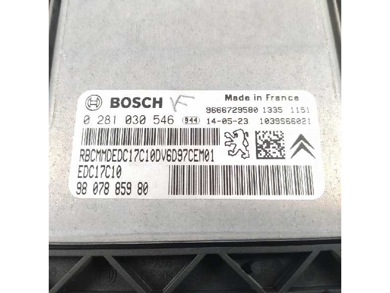Recambio de centralita motor uce para peugeot partner kombi access referencia OEM IAM 9807885980 0281030546 