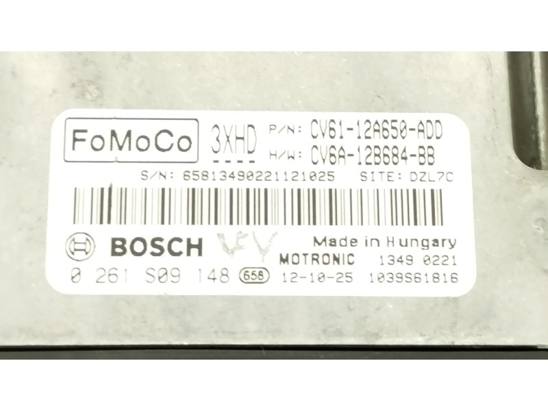 Recambio de centralita motor uce para ford c-max edition referencia OEM IAM CV6112A650ADD CV6A12B684BB 0261S09148