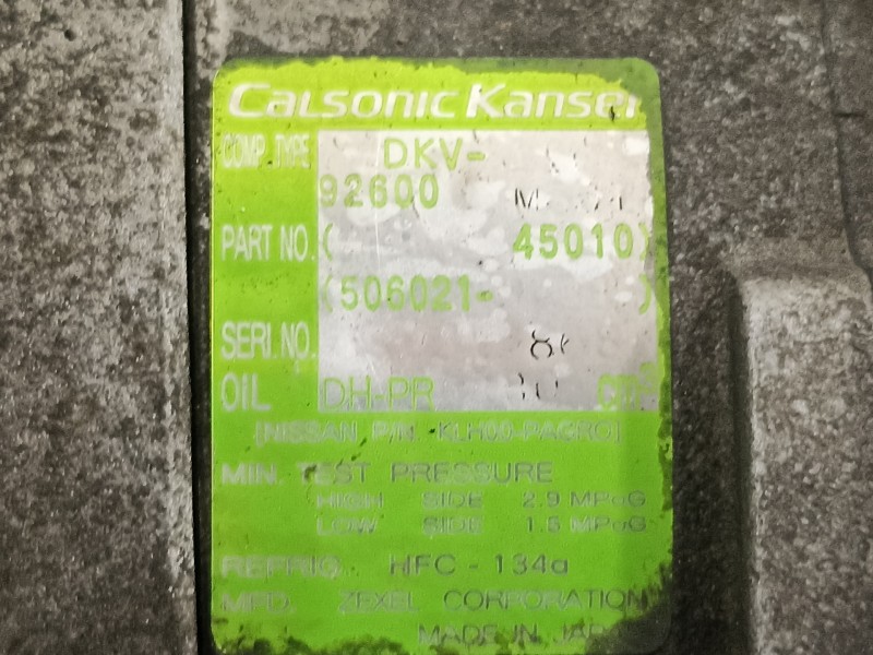 Recambio de compresor aire acondicionado para nissan x-trail (t30) comfort referencia OEM IAM 2K46245010 50602145010 