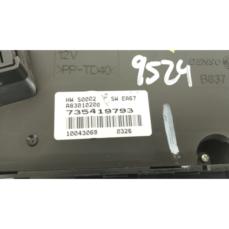 Recambio de mando climatizador para fiat grande punto (199) 1.9 8v multijet sport referencia OEM IAM 735419793 A83010200 1004306