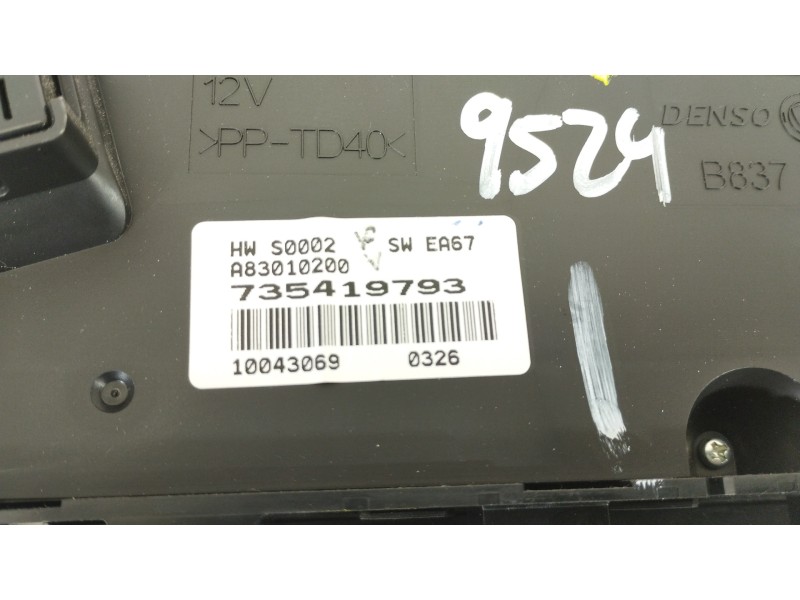 Recambio de mando climatizador para fiat grande punto (199) 1.9 8v multijet sport referencia OEM IAM 735419793 A83010200 1004306