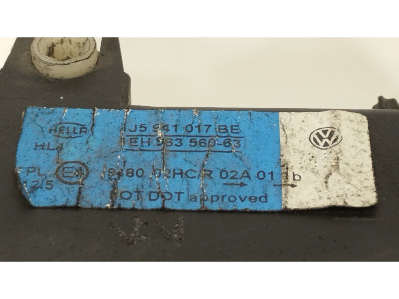 Recambio de faro izquierdo para volkswagen bora berlina (1j2) conceptline referencia OEM IAM 1J5941017BE 1EH96356063 