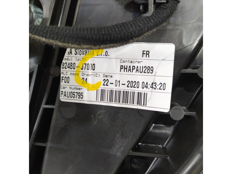 Recambio de elevalunas delantero derecho para kia ceed business referencia OEM IAM 82480J7000 9450100100 82460J7000