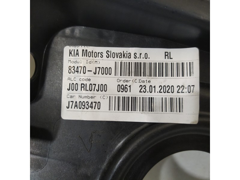 Recambio de elevalunas trasero izquierdo para kia ceed business referencia OEM IAM 83471J7000 83450J7000 