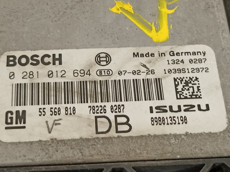 Recambio de centralita motor uce para opel astra h ber. cosmo referencia OEM IAM 55560810  