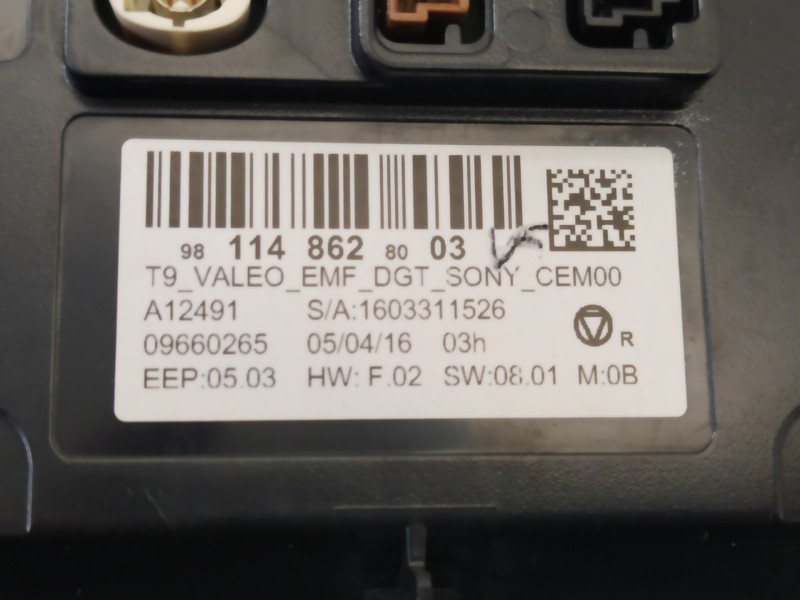 Recambio de pantalla multifuncion para peugeot 308 active referencia OEM IAM 9811486280  