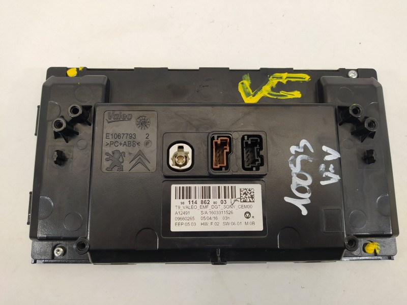 Recambio de pantalla multifuncion para peugeot 308 active referencia OEM IAM 9811486280  