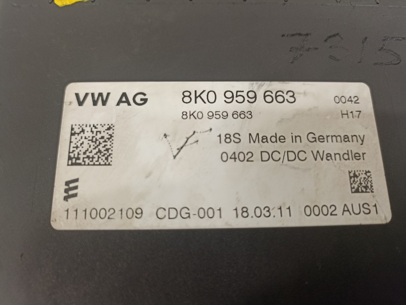 Recambio de modulo electronico para audi a4 berlina (8e) 1.9 tdi (96kw) referencia OEM IAM 8K0959663  