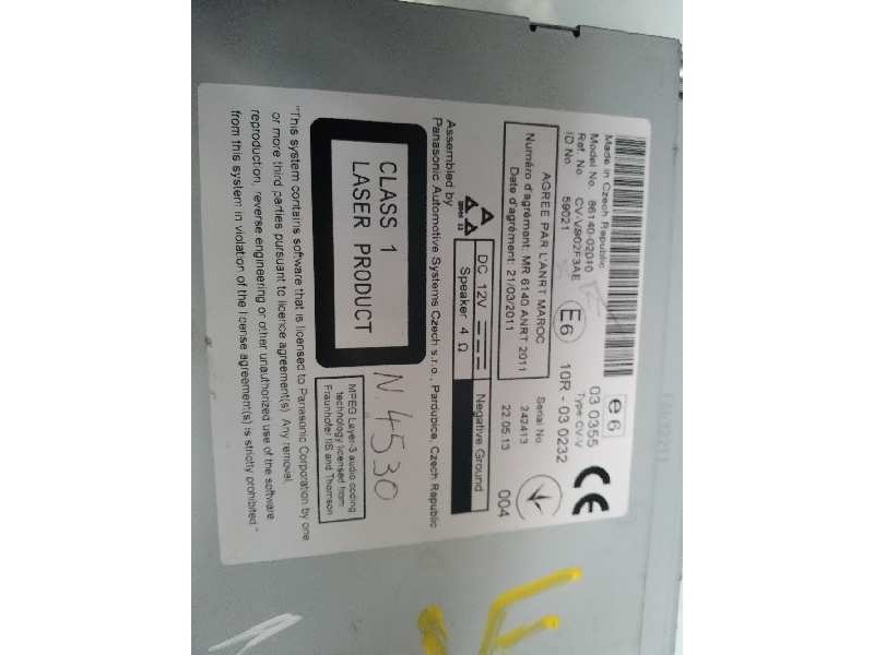 Recambio de sistema navegacion gps para toyota auris active referencia OEM IAM 8614002010  
