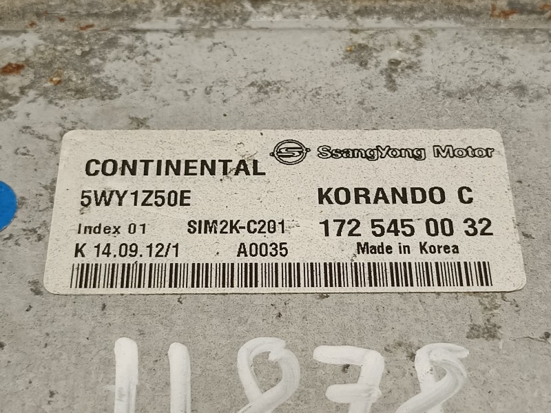 Recambio de centralita motor uce para ssangyong korando line 4x2 referencia OEM IAM 5WY1Z50E 1725450032 