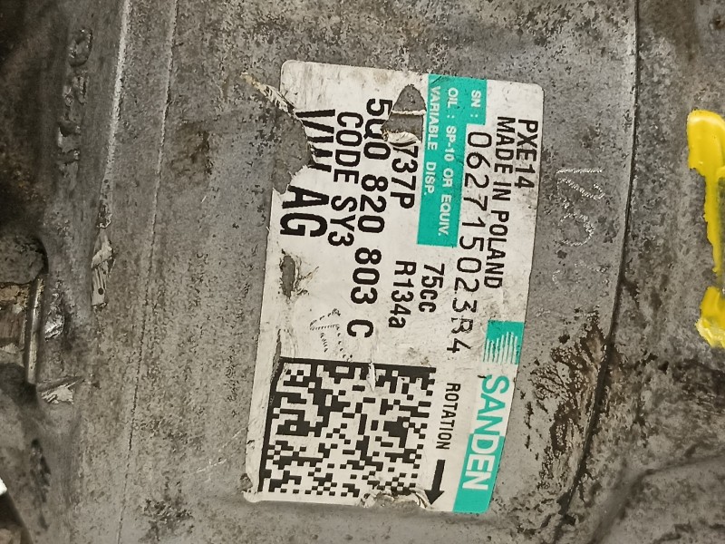 Recambio de compresor aire acondicionado para seat leon (5f1) fr referencia OEM IAM 5Q0820803C  