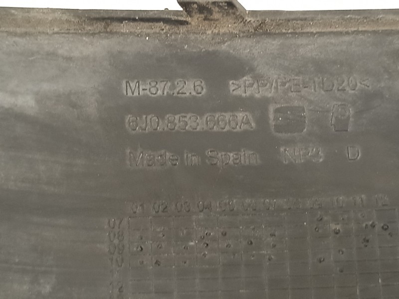 Recambio de rejilla paragolpes derecha para seat ibiza sc (6j1) stylance / style referencia OEM IAM 6J0853666A  