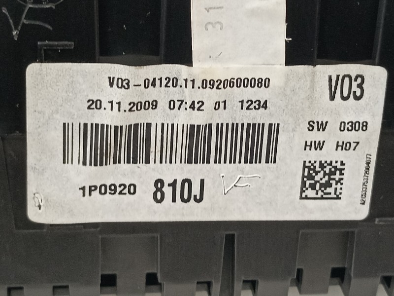 Recambio de cuadro instrumentos para seat leon (1p1) stylance / style referencia OEM IAM 1P0920810J A2C53029632 A2C53029630