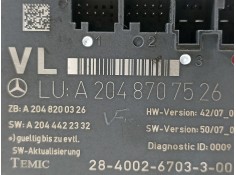 Recambio de modulo confort para mercedes-benz clase c (w204) berlina c 200 kompressor (204.041) referencia OEM IAM A2048707526   2