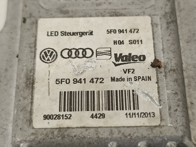 Recambio de centralita faros xenon para seat leon (5f1) cupra 280 referencia OEM IAM 5F0941472  