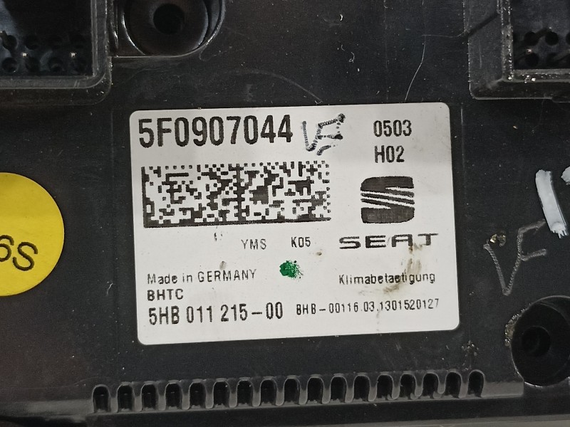 Recambio de mando climatizador para seat leon (5f1) fr referencia OEM IAM 5F0907044  
