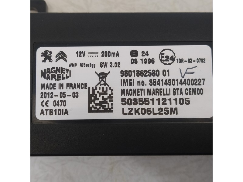 Recambio de modulo electronico para citroën ds5 style referencia OEM IAM 9801862580 503551121105 