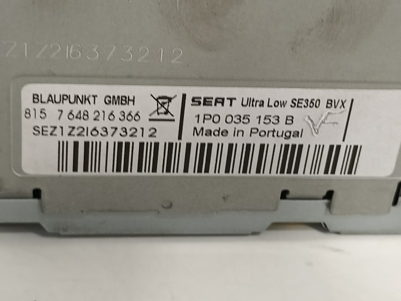 Recambio de sistema audio / radio cd para seat leon (1p1) stylance / style referencia OEM IAM 1P0035153B  