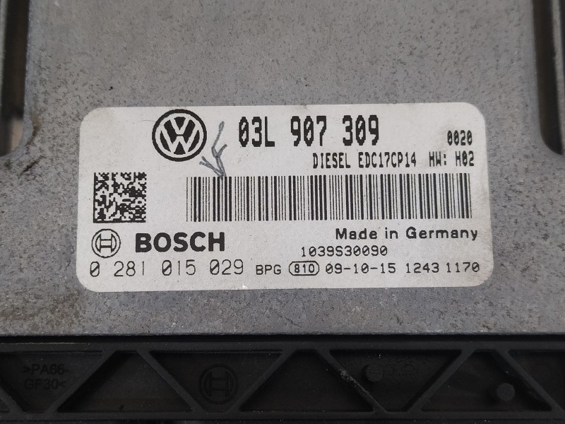 Recambio de centralita motor uce para volkswagen passat berlina (3c2) advance referencia OEM IAM 03L907309 0281015029 