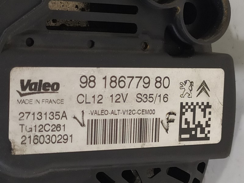 Recambio de alternador para peugeot 2008 (--.2013) allure referencia OEM IAM 9818677980 2713135A TG120261