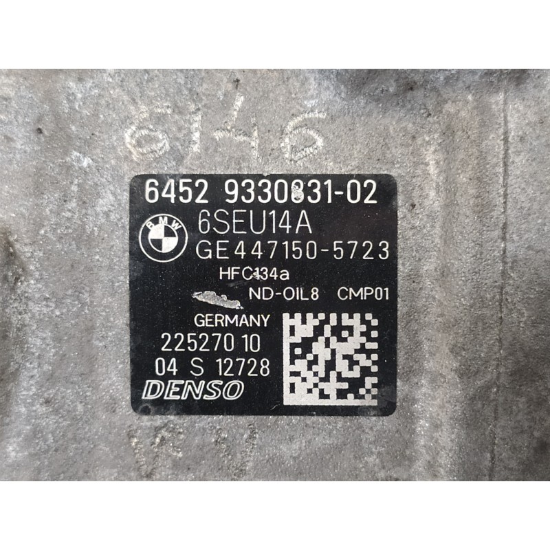 Recambio de compresor aire acondicionado para bmw serie 3 touring (f31) 320d referencia OEM IAM 64529330831 4471505723 22527010