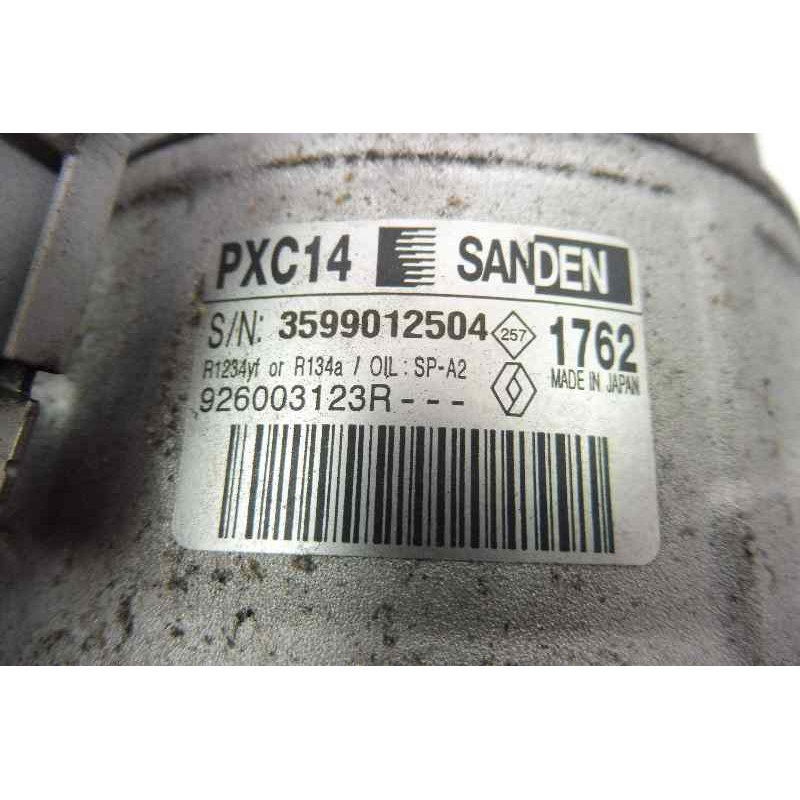 Recambio de compresor aire acondicionado para renault megane iv berlina 5p intens referencia OEM IAM 926003123R 3599012504 PXC14
