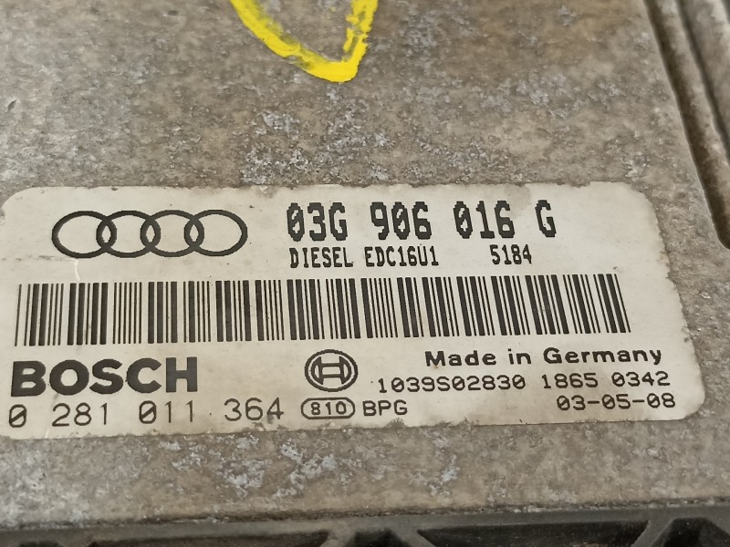Recambio de centralita motor uce para audi a3 (8p) 2.0 tdi ambiente referencia OEM IAM 03G906016G  