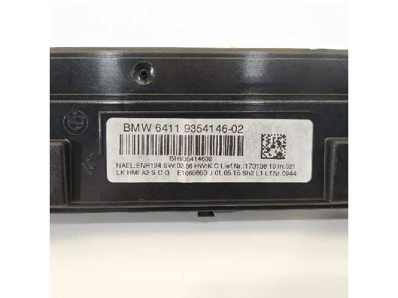 Recambio de mando climatizador para bmw serie 3 touring (f31) 320d referencia OEM IAM 64119354146 9354146 