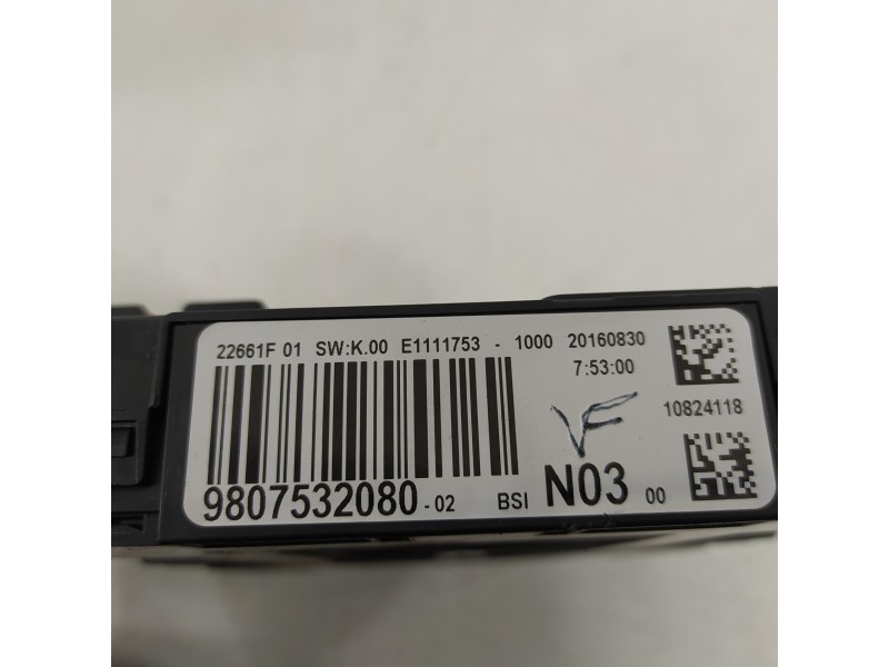 Recambio de caja reles / fusibles para peugeot 2008 (--.2013) allure referencia OEM IAM 9807532080  