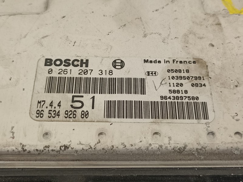 Recambio de centralita motor uce para citroën xsara picasso 1.6 16v exclusive referencia OEM IAM 9653492680  