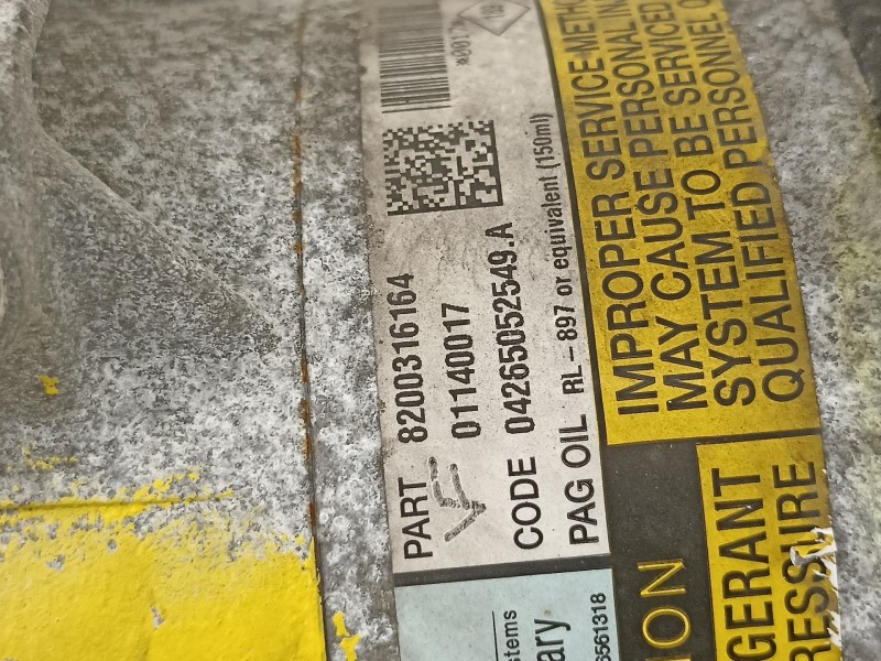 Recambio de compresor aire acondicionado para renault megane ii coupe/cabrio authentique referencia OEM IAM 8200316164  