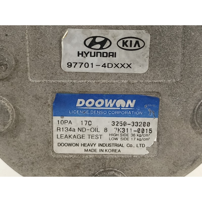 Recambio de compresor aire acondicionado para kia carnival 2.9 crdi vgt active referencia OEM IAM 977014DXXX 325033200 