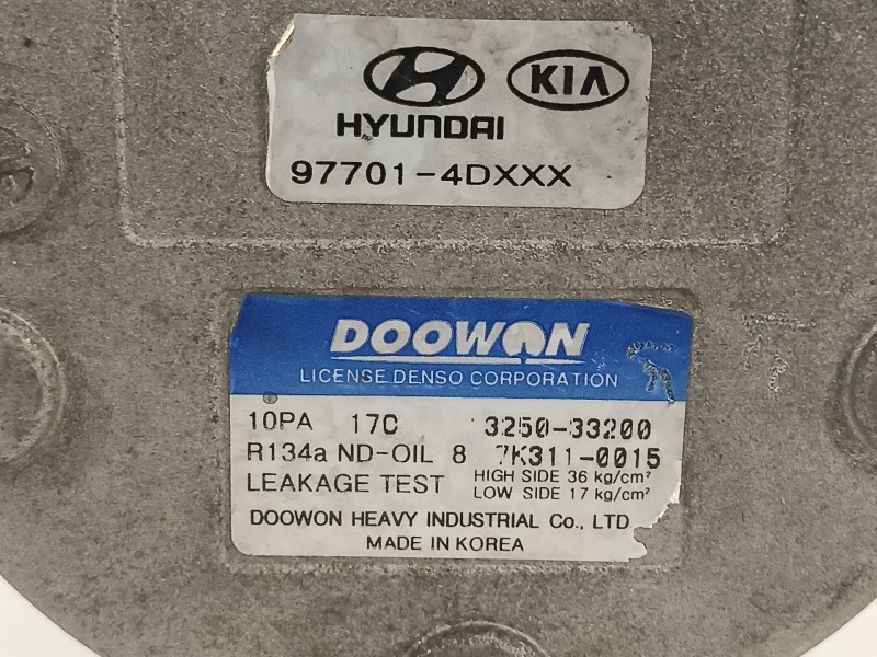 Recambio de compresor aire acondicionado para kia carnival 2.9 crdi vgt active referencia OEM IAM 977014DXXX 325033200 