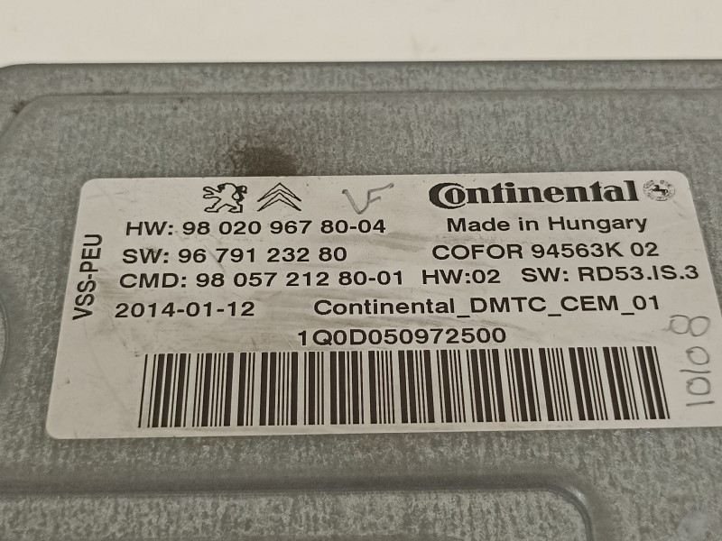 Recambio de centralita start / stop para citroën berlingo station wagon xtr referencia OEM IAM 9802096780  