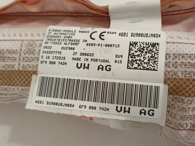 Recambio de airbag cortina delantero derecho para seat arona xperience referencia OEM IAM 6F9880742H  