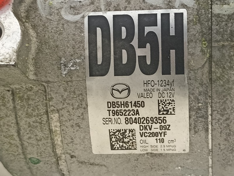 Recambio de compresor aire acondicionado para mazda cx-3 center-line referencia OEM IAM DB5H61450  