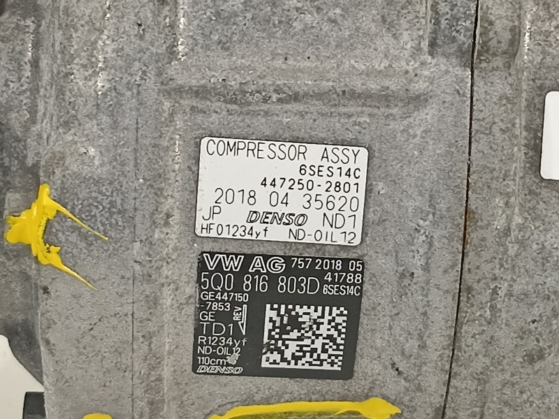 Recambio de compresor aire acondicionado para seat ibiza (kj1) reference plus referencia OEM IAM 5Q0816803D  