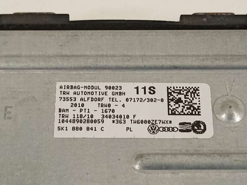 Recambio de airbag delantero izquierdo para volkswagen golf vi (5k1) sport referencia OEM IAM 5K1880841C  